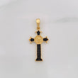 Dije Cruz San Benito 2.5g / 3.4cm Dos Oros Negro Amarillo 18K