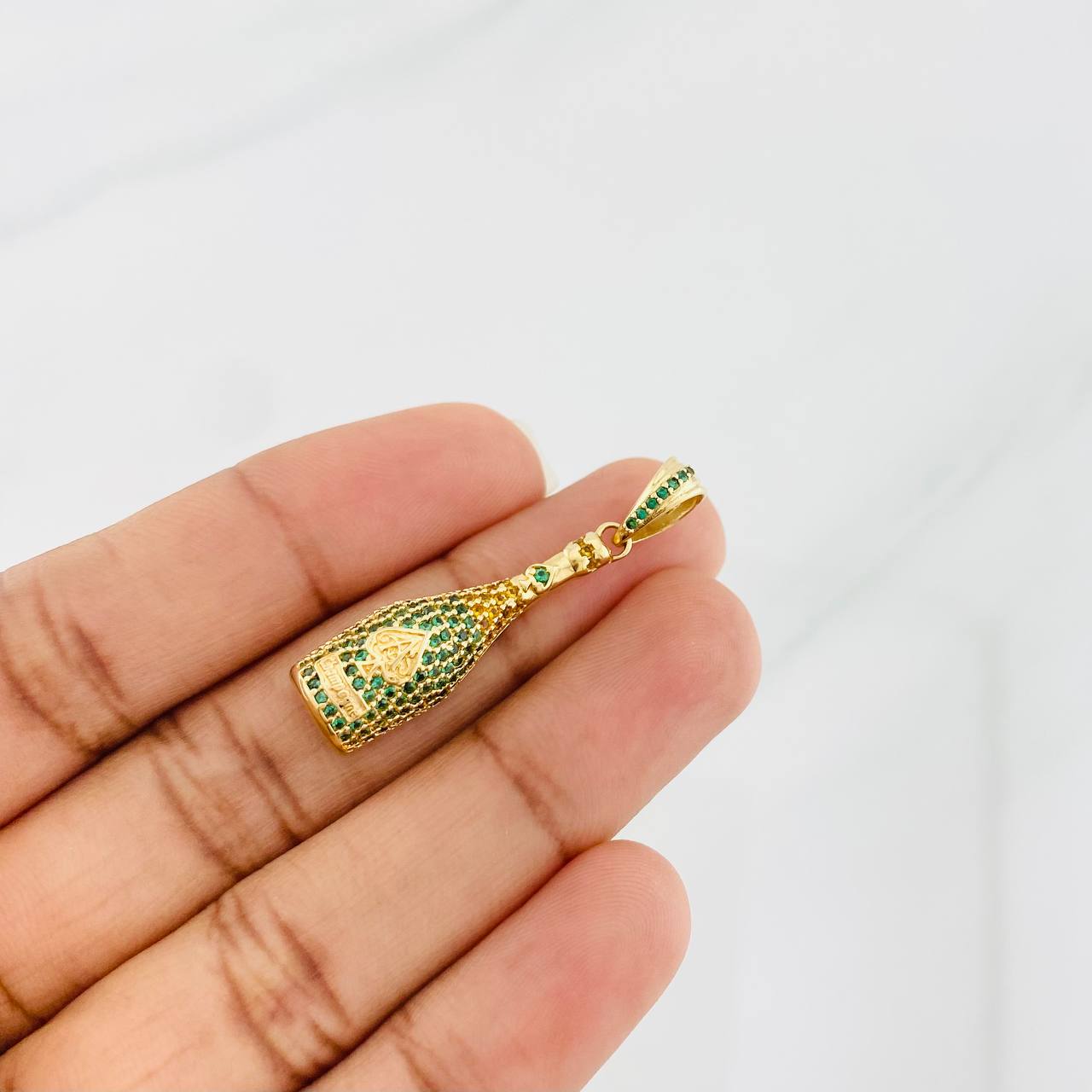Dije Botella Champagne 4.25g / 3.7cm Oro Amarillo 18K
