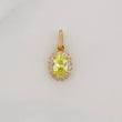 Dije Ovalo Halo 0.7g / 1.4cm Oro Amarillo 18K