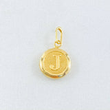 Dije Letra Circulo J 0.45 g / 1.6 cm Oro Amarillo 18K