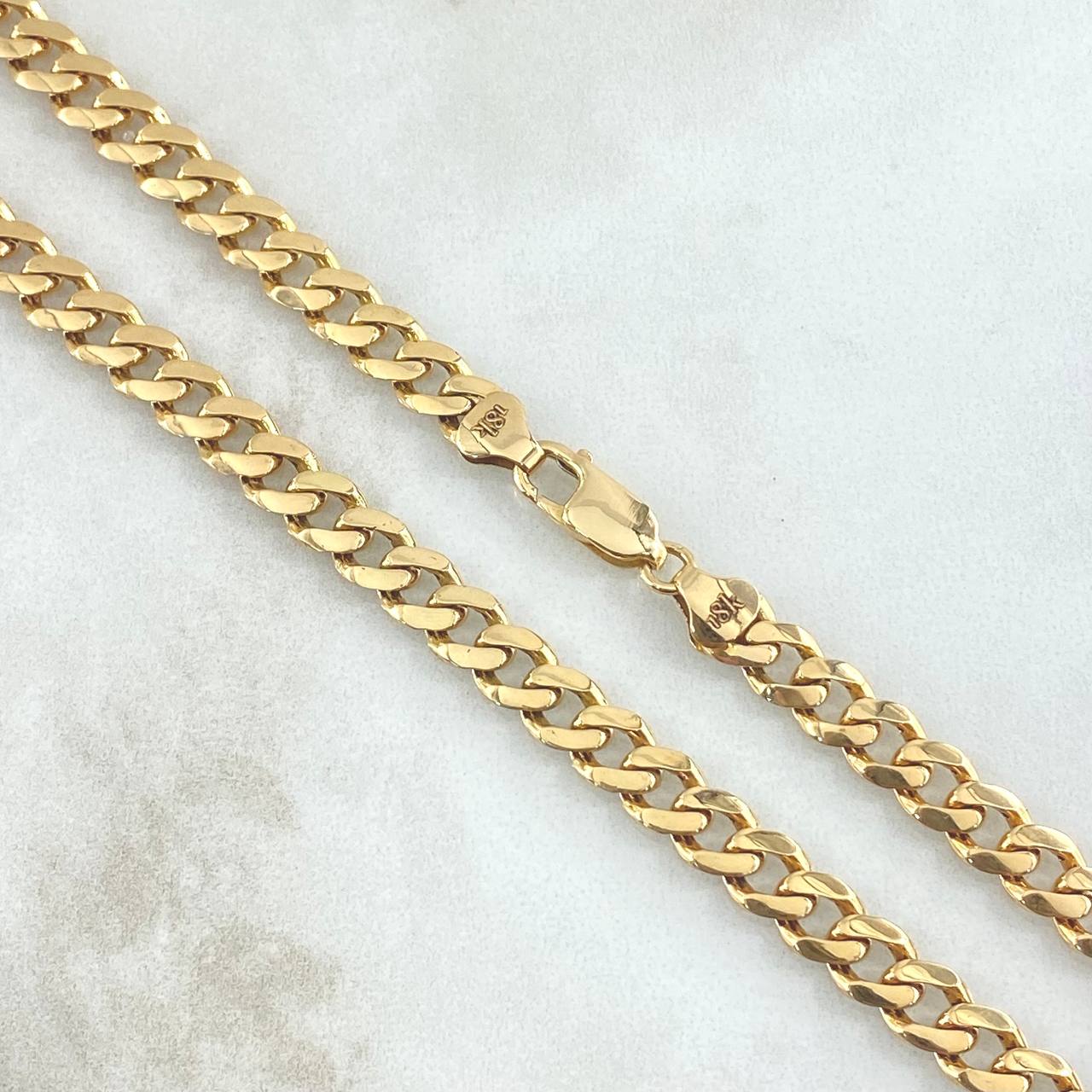 Cadena Cubana 21.55gr / 50cm / 6mm Oro Amarillo Nac.Esp. 18K ©