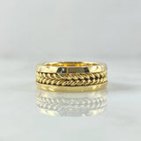 Anillo Argolla Trenzada 9.65gr / T5 3/4 / Relieve Liso Oro Amarillo 18K