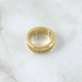 Anillo Argolla Trenzada 9.65gr / T5 3/4 / Relieve Liso Oro Amarillo 18K