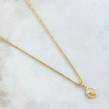 Set Cadena Lazo 0.95gr / 50cm / 1.2mm + Dije San Miguel Arcangel 0.35gr / 1.5cm Cargador Bordeado 1.3gr Oro Amarillo 18K (Oferta) ©