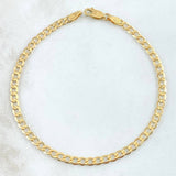 Pulso Cubano 2.2gr / 20.5cm-3.4mm Oro Amarillo +1 18K