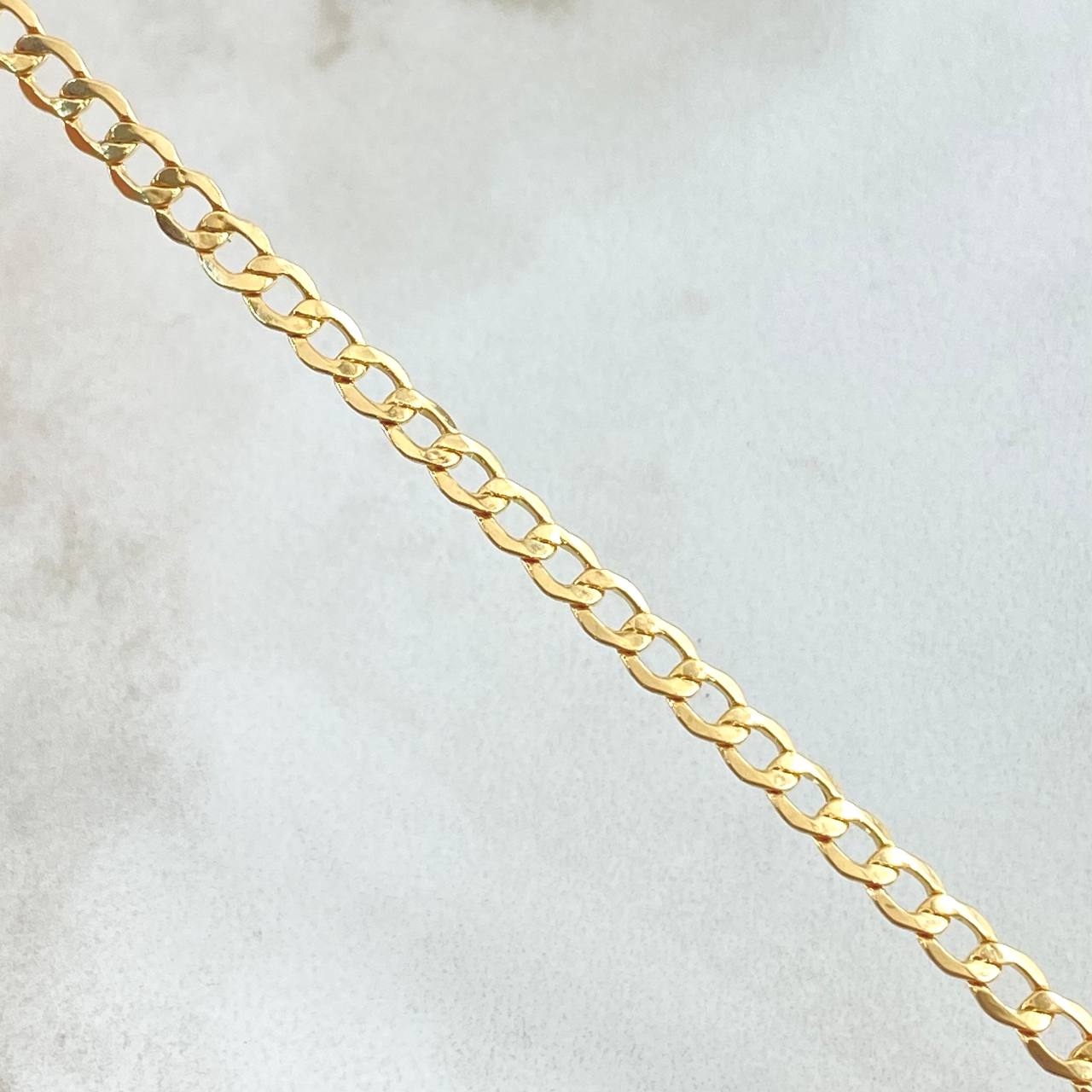 Pulso Cubano 2.2gr / 20.5cm-3.4mm Oro Amarillo +1 18K