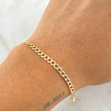 Pulso Cubano 2.2gr / 20.5cm-3.4mm Oro Amarillo +1 18K