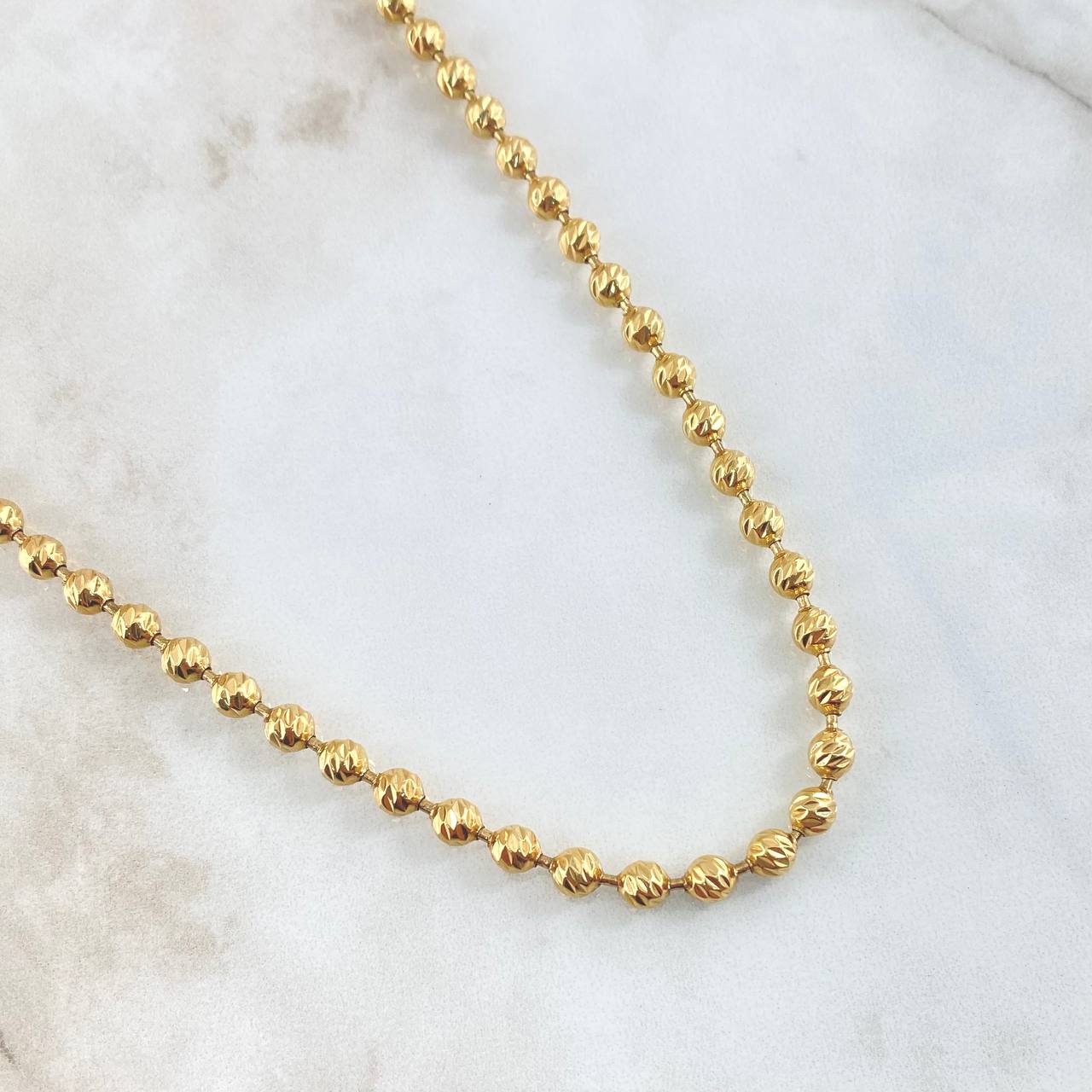 Cadena Militar 32.85gr / 63cm / 5.8mm Diamantada Oro Amarillo 18K