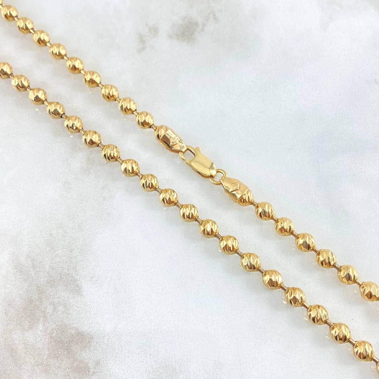 Cadena Militar 32.85gr / 63cm / 5.8mm Diamantada Oro Amarillo 18K