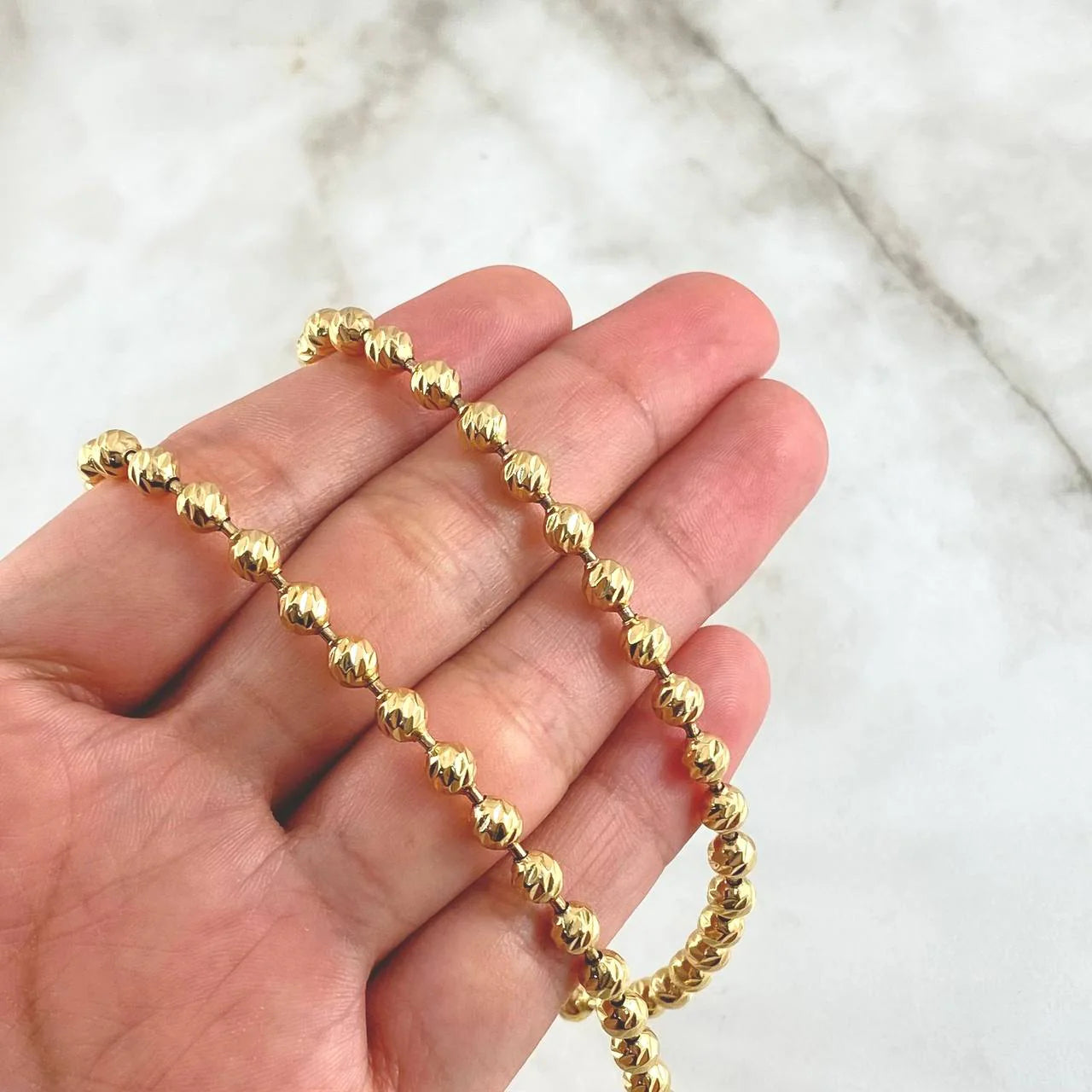 Cadena Militar 6Mm Diamantada 47.75 g / 65.5 cm / 6 mm Oro Amarillo 18K
