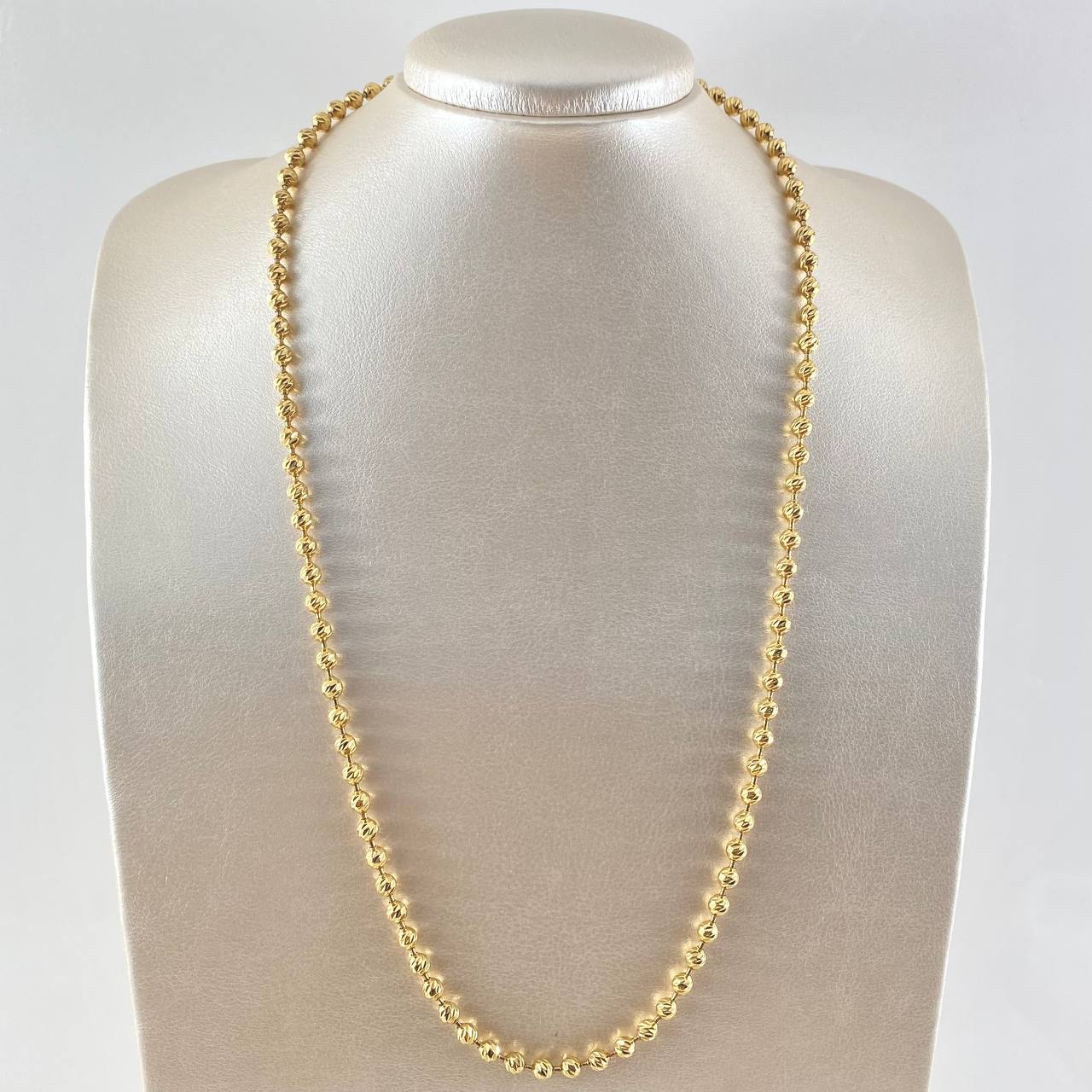 Cadena Militar 32.85gr / 63cm / 5.8mm Diamantada Oro Amarillo 18K