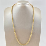 Cadena Militar 32.85gr / 63cm / 5.8mm Diamantada Oro Amarillo 18K