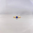 Anillo Solitario 1.65gr / T7 1/2 / Circon Azul Oro Amarillo 18K &