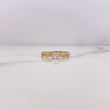 Anillo Solitario Churumbela 1.95gr / T6 3/4 / Circones Blancos Oro Amarillo 18K #