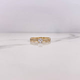 Anillo Solitario Churumbela 1.95gr / T6 3/4 / Circones Blancos Oro Amarillo 18K #