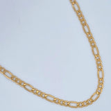 Cadena Figaro 8.85gr / 60.6cm / 4mm Oro Amarillo +1 18K $