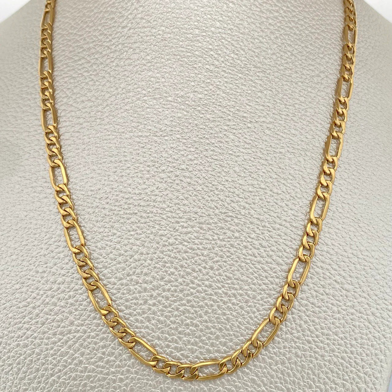 Cadena Figaro 8.85gr / 60.6cm / 4mm Oro Amarillo +1 18K $