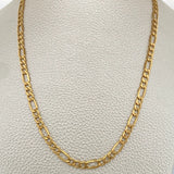 Cadena Figaro 8.85gr / 60.6cm / 4mm Oro Amarillo +1 18K $