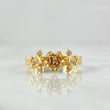 Anillo Ramilleta de Rosas 4.25gr / T5 1/2 / Circones Blancos Oro Amarillo 18K