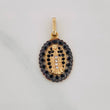 Dije Medalla Virgen Guadalupe 1.95g / 2.3cm Dos Oros Negro Amarillo 18K