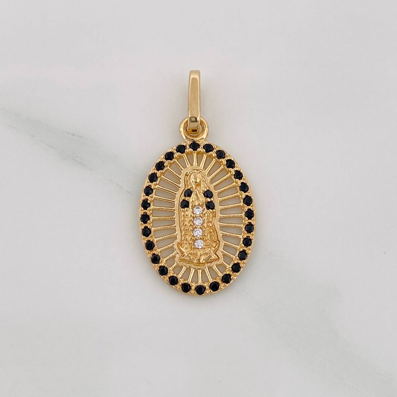 Dije Medalla Virgen Guadalupe 1.65g / 2.5cm Oro Amarillo 18K