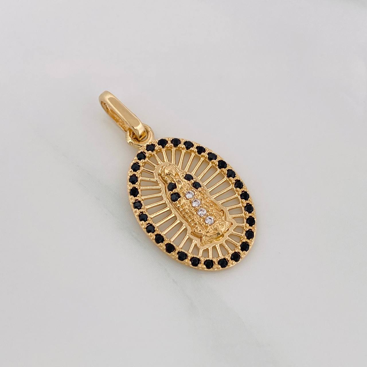 Dije Medalla Virgen Guadalupe 1.65g / 2.5cm Oro Amarillo 18K