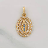 Dije Medalla Virgen Milagrosa 1.6g / 2.3cm Oro Amarillo 18K