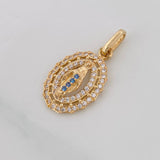 Dije Medalla Virgen Milagrosa 1.6g / 2.3cm Oro Amarillo 18K