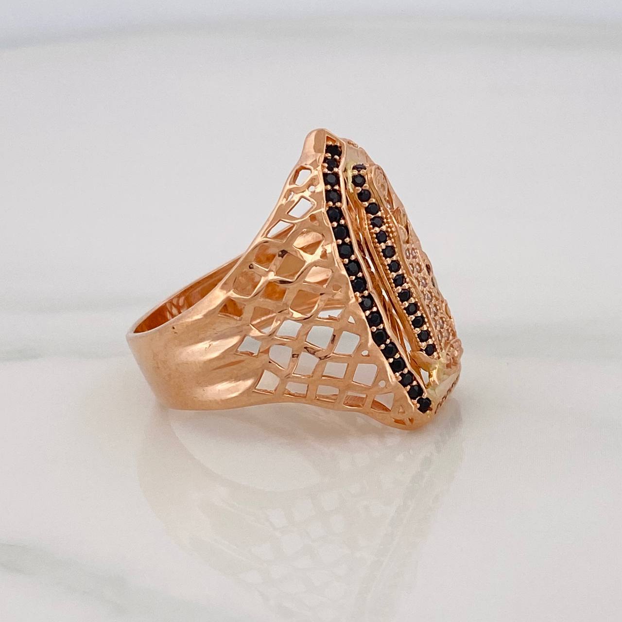 Anillo Virgen Guadalupe 7.95g / T10 1/2 Oro Rosa 18K