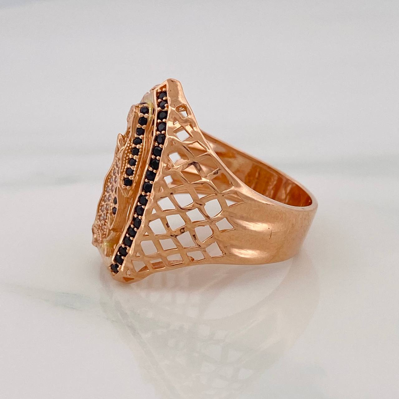 Anillo Virgen Guadalupe 7.95g / T10 1/2 Oro Rosa 18K