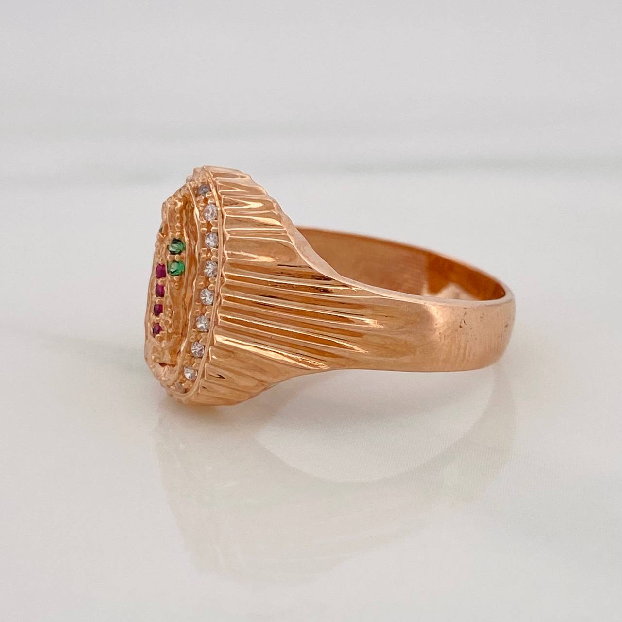 Anillo Virgen Guadalupe 4.9g / T7 3/4 Oro Rosa 18K