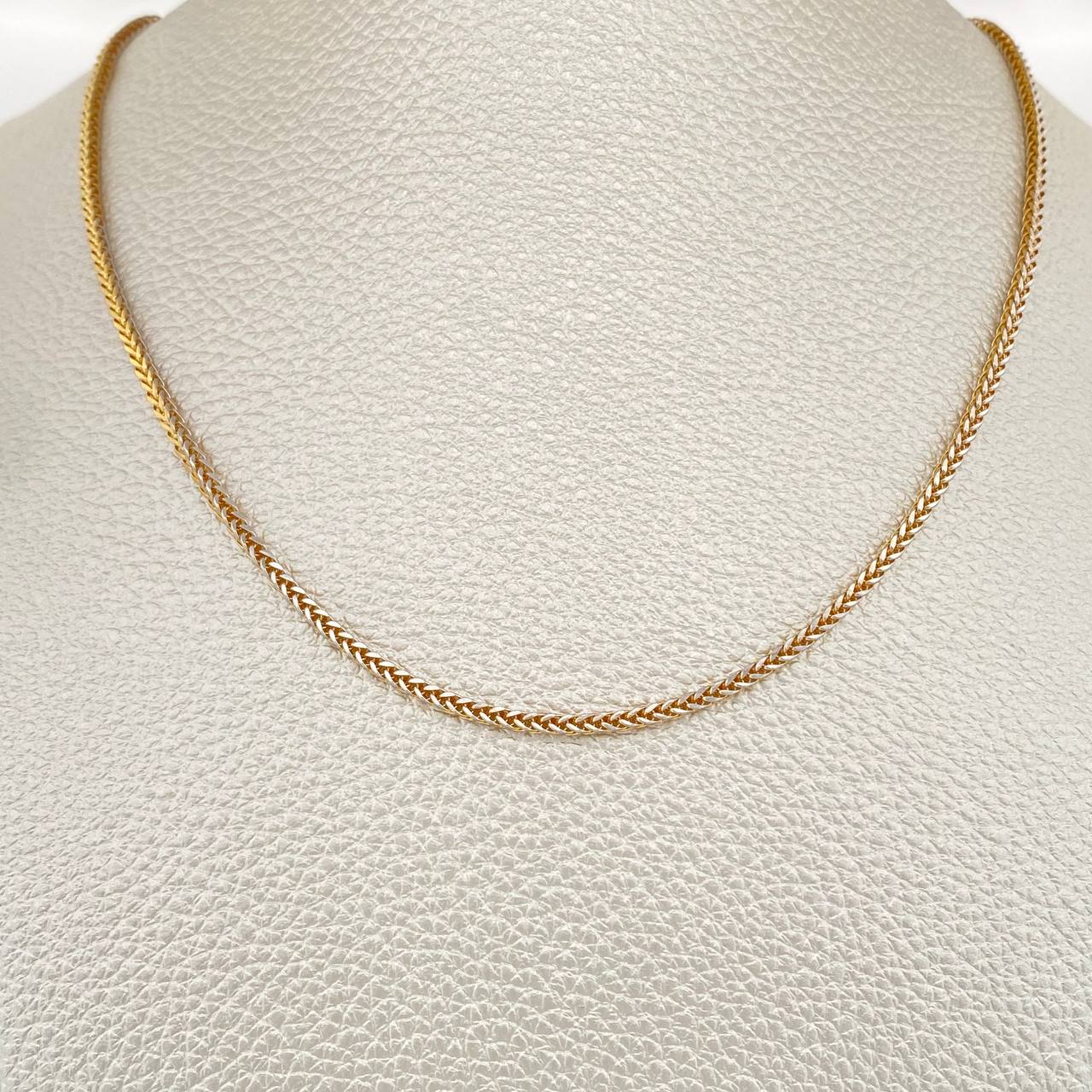 Cadena Franco 5.45gr / 60cm / Dos Oros Amarillo Blanco +3 18K %