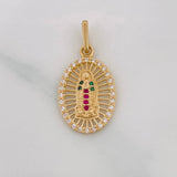 Dije Medalla Virgen Guadalupe 1.6g / 2.4cm Oro Amarillo 18K