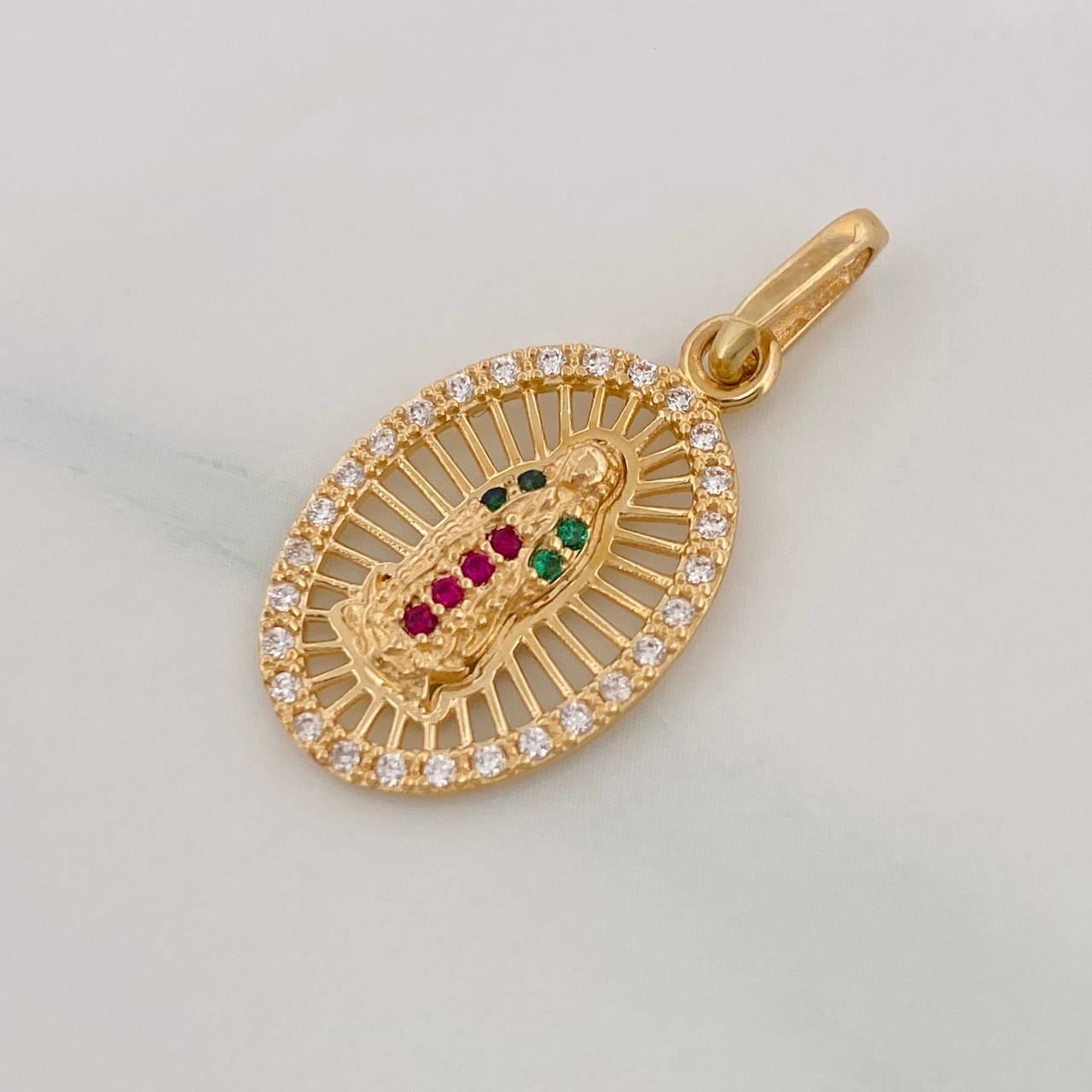 Dije Medalla Virgen Guadalupe 1.6g / 2.4cm Oro Amarillo 18K