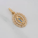 Dije Medalla Virgen Milagrosa 1.5g / 2.2cm Oro Amarillo 18K