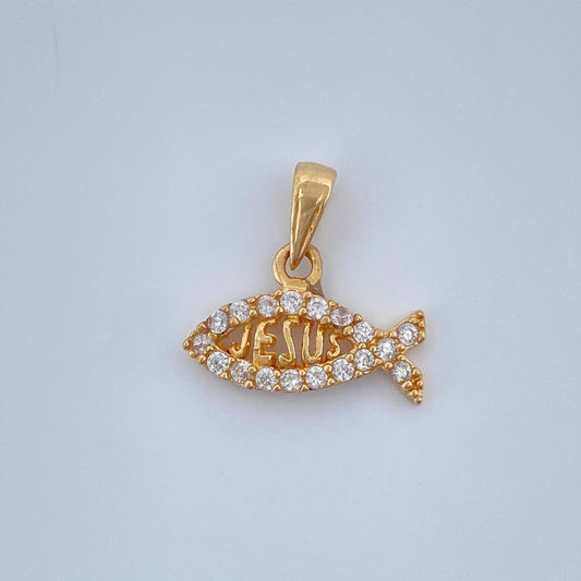 Dije Pez Jesus 0.65gr / 1.3cm / Oro Amarillo 18K &