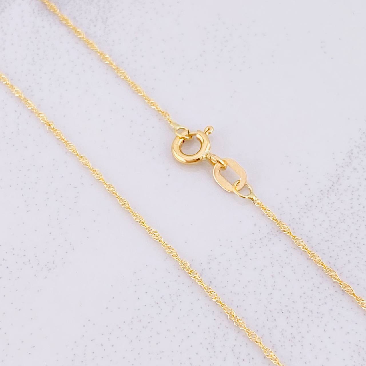 Cadena Singapur 1g / 45cm / 1mm Oro Amarillo 18K