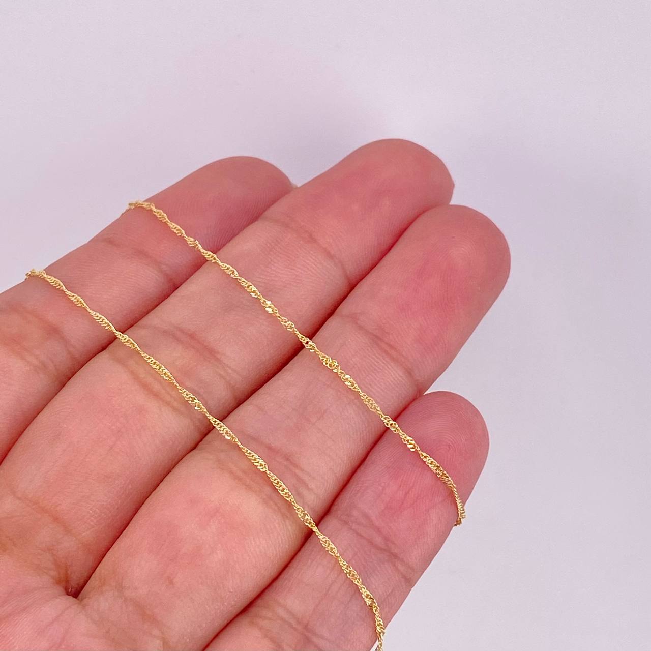 Cadena Singapur 1g / 45cm / 1mm Oro Amarillo 18K