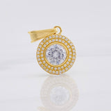 Dije Halo Tupido 4.85g / 2.7cm Oro Amarillo 18K