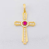 Dije Cruz Halo Central 3.9g / 4.1cm Oro Amarillo 18K