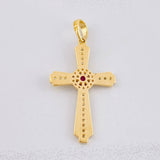 Dije Cruz Halo Central 3.9g / 4.1cm Oro Amarillo 18K