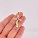Dije Cruz Halo Central 3.9g / 4.1cm Oro Amarillo 18K