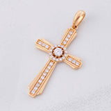 Dije Cruz Halo Central 3.85g / 4.1cm Oro Rosa 18K