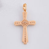 Dije Cruz Halo Central 3.85g / 4.1cm Oro Rosa 18K