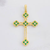 Dije Cruz Trebol 5.9g / 5cm Oro Amarillo 18K