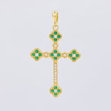 Dije Cruz Trebol 5.9g / 5cm Oro Amarillo 18K
