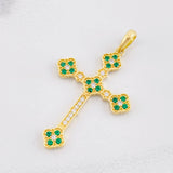 Dije Cruz Trebol 5.9g / 5cm Oro Amarillo 18K