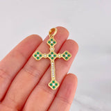 Dije Cruz Trebol 5.9g / 5cm Oro Amarillo 18K