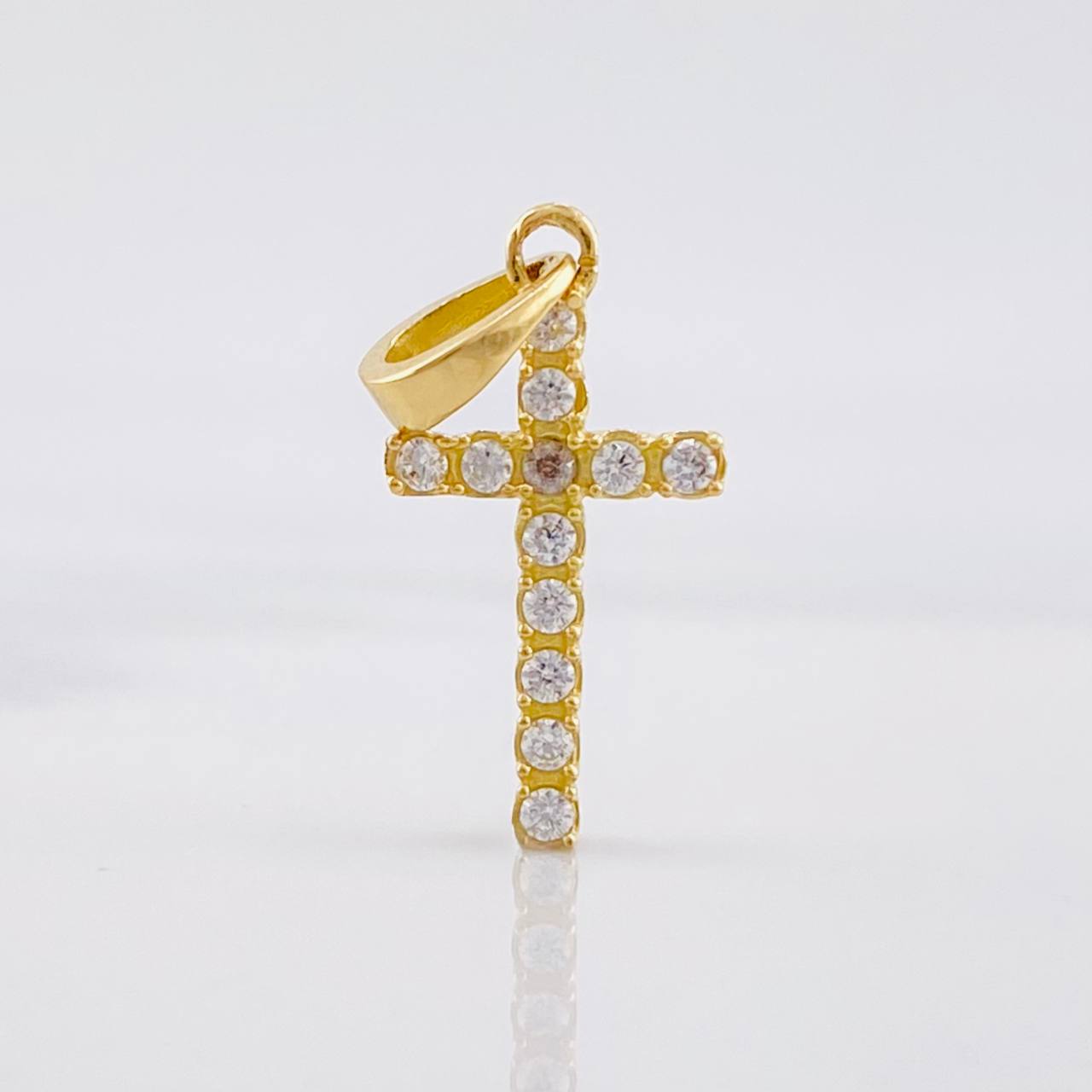 Dije Cruz Tupida 1.45g / 2.2cm Oro Amarillo  18K