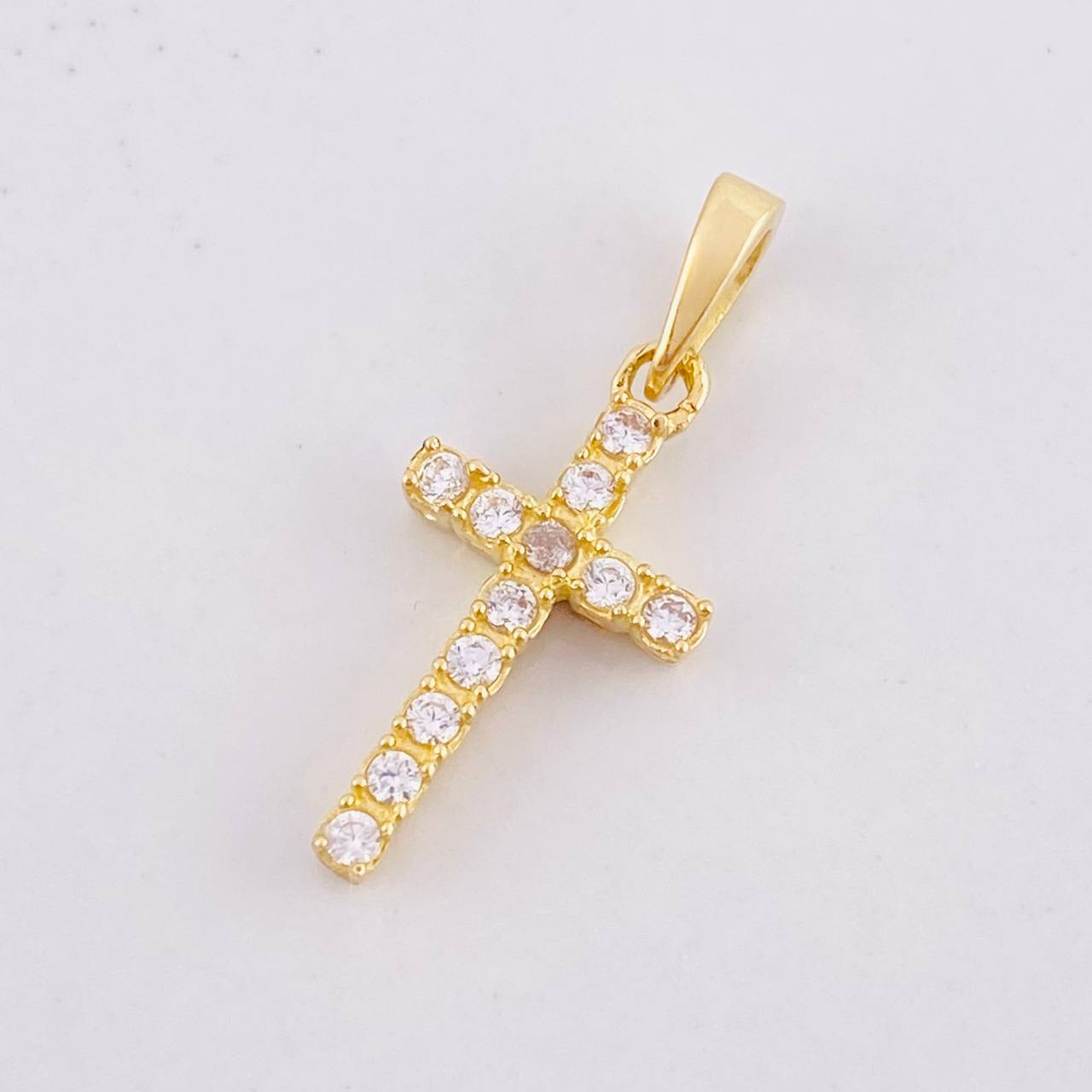 Dije Cruz Tupida 1.45g / 2.2cm Oro Amarillo  18K